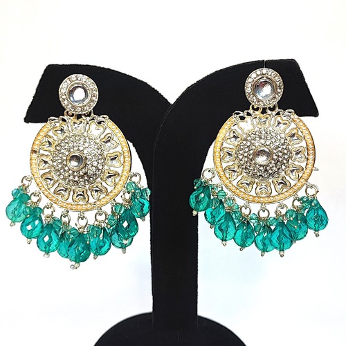 Heavy Green Pearl Trendy Earring In Different Color 