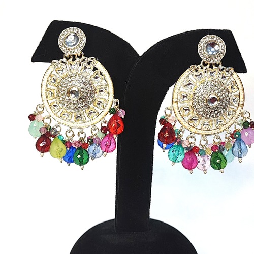 Heavy Multi Pearl Trendy Earring In Different Color 